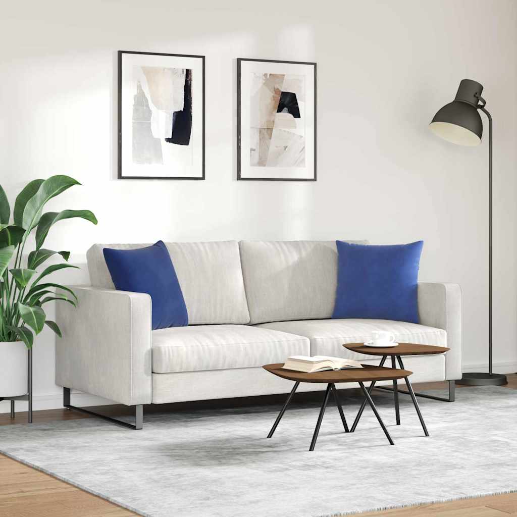 Cuscini da Divano 2 pcs Blu Polizia 45 x 45 cm Tessuto in Cords | homemem39