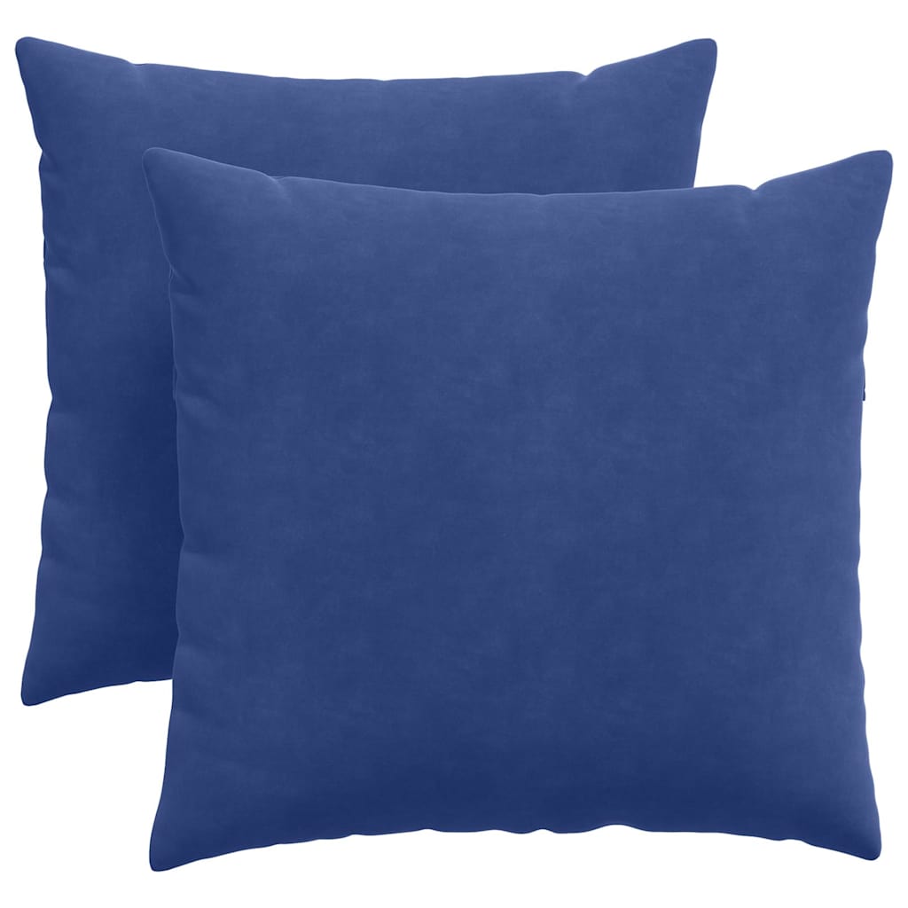 Cuscini da Divano 2 pcs Blu Polizia 45 x 45 cm Tessuto in Cords | homemem39