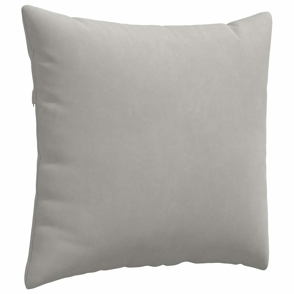 Cuscini da Divano 2 pcs Grigio chiaro 45 x 45 cm Tessuto | homemem39