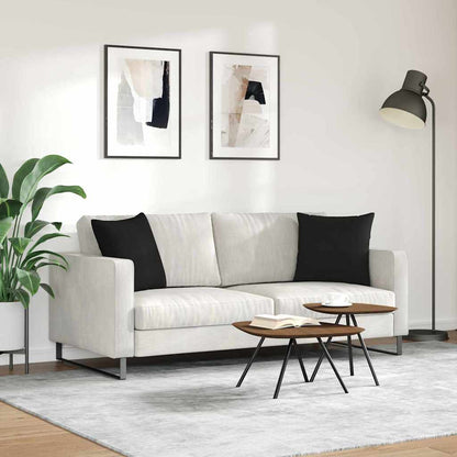 Cuscini da Divano 2 pcs Nero 45 x 45 cm Tessuto | homemem39