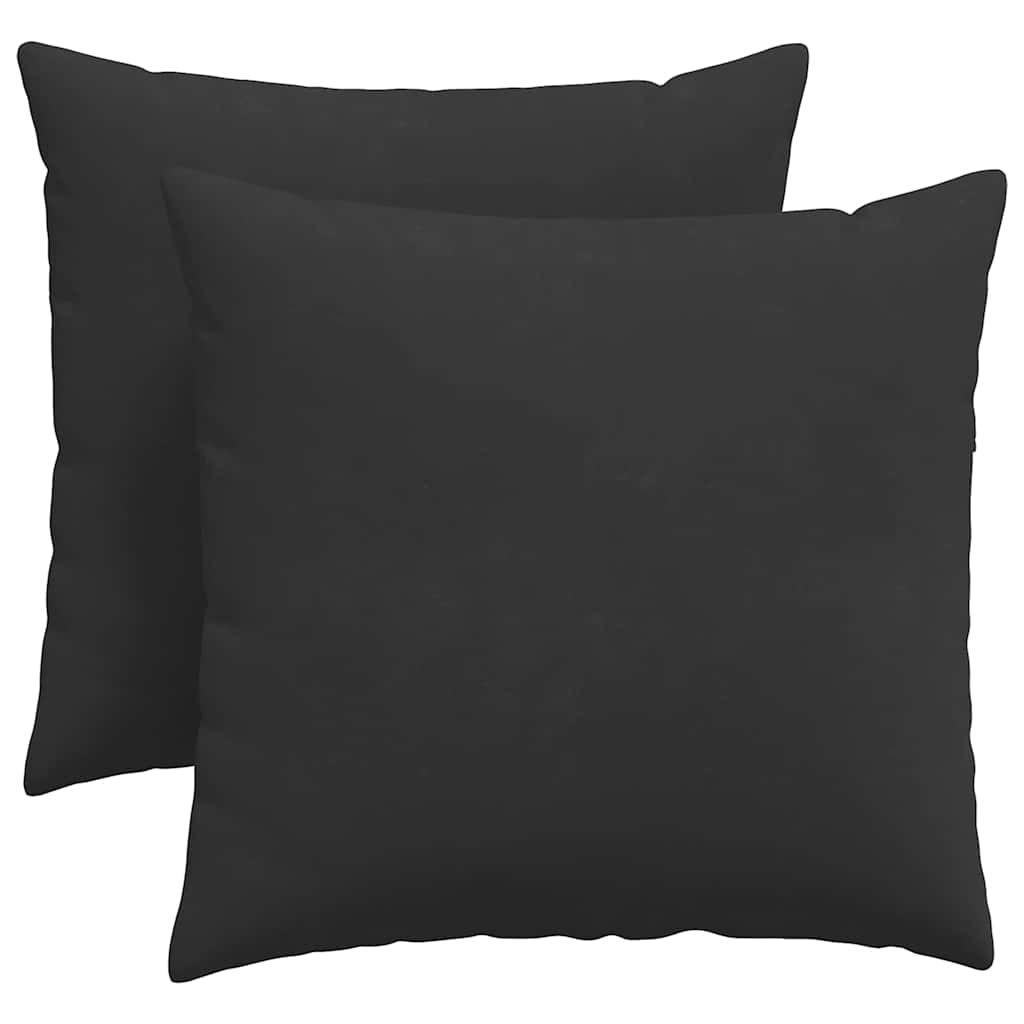 Cuscini da Divano 2 pcs Nero 45 x 45 cm Tessuto | homemem39