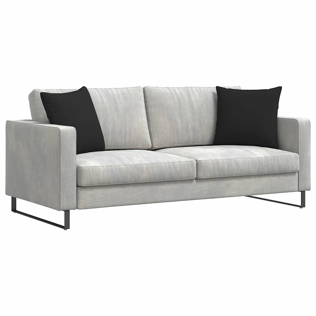 Cuscini da Divano 2 pcs Nero 45 x 45 cm Tessuto | homemem39
