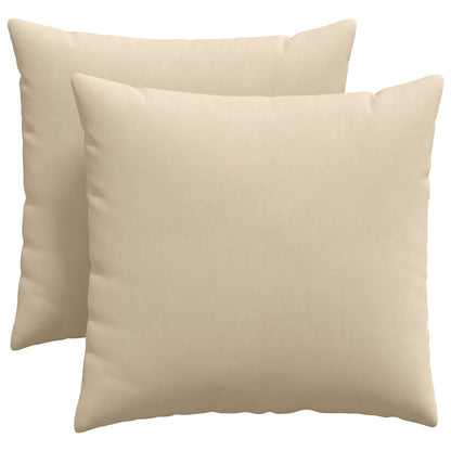Cuscini da Divano 2 pcs Crema 45 x 45 cm Tessuto | homemem39