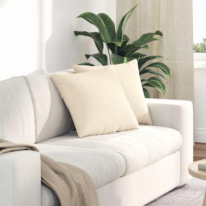 Cuscini da Divano 2 pcs Crema 45 x 45 cm Tessuto in Cords | homemem39