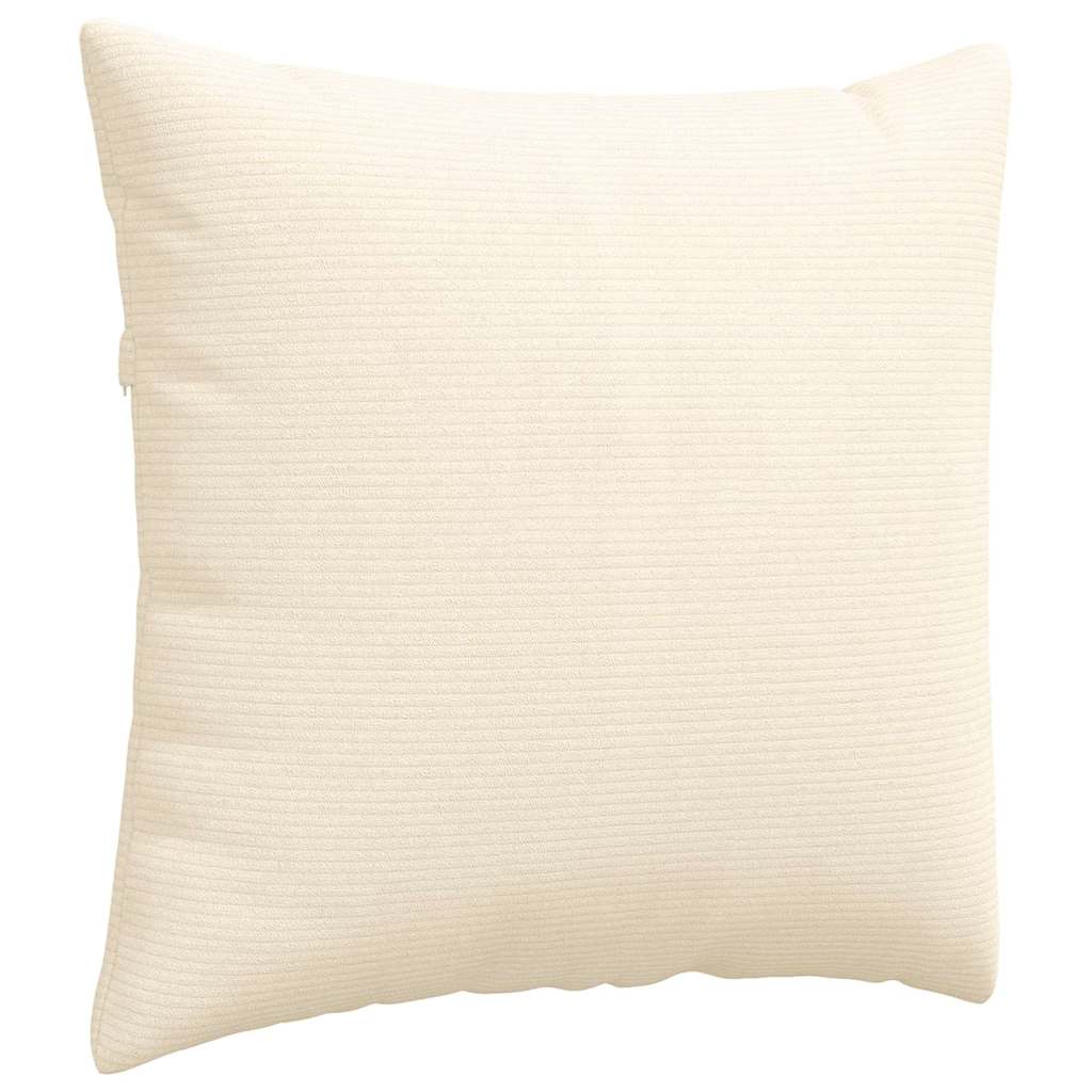Cuscini da Divano 2 pcs Crema 45 x 45 cm Tessuto in Cords | homemem39