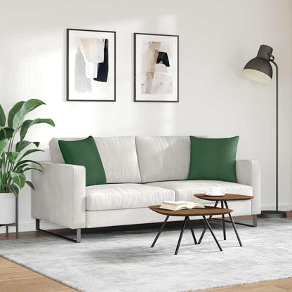 Cuscini da Divano 2 pcs Verde Scuro 45 x 45 cm Tessuto in Cords | homemem39