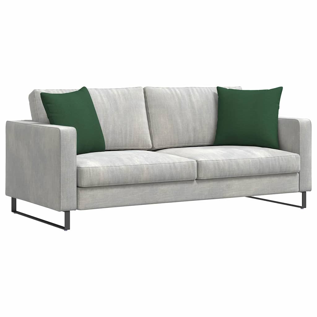 Cuscini da Divano 2 pcs Verde Scuro 45 x 45 cm Tessuto in Cords