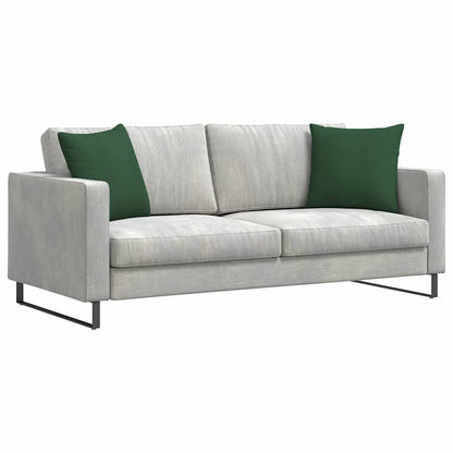 Cuscini da Divano 2 pcs Verde Scuro 45 x 45 cm Tessuto in Cords