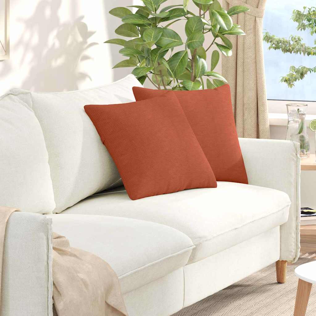 Cuscini da Divano 2 pcs Rosso Arancio 45 x 45 cm | homemem39