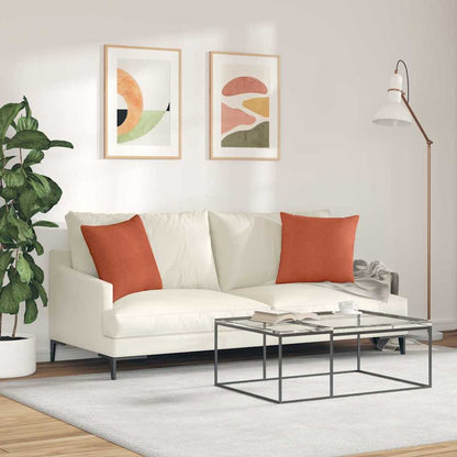 Cuscini da Divano 2 pcs Rosso Arancio 45 x 45 cm | homemem39