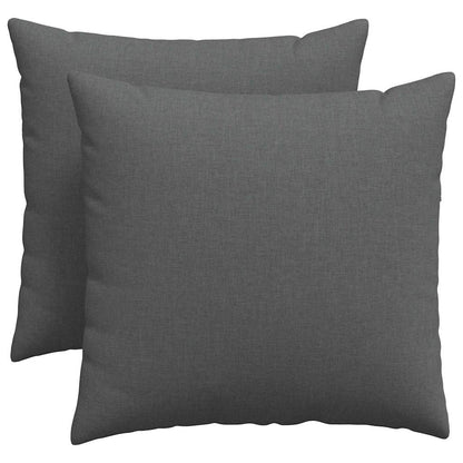 Cuscini da Divano 2 pcs Grigio scuro 50 x 50 cm Tessuto | homemem39