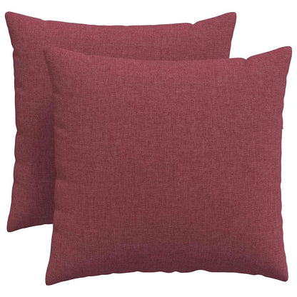 Cuscini da Divano 2 pcs Rosso Vino 50 x 50 cm Tessuto | homemem39