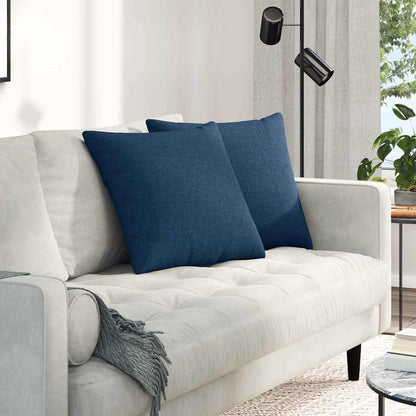 Cuscini da Divano 2 pcs Blu 50 x 50 cm Tessuto | homemem39