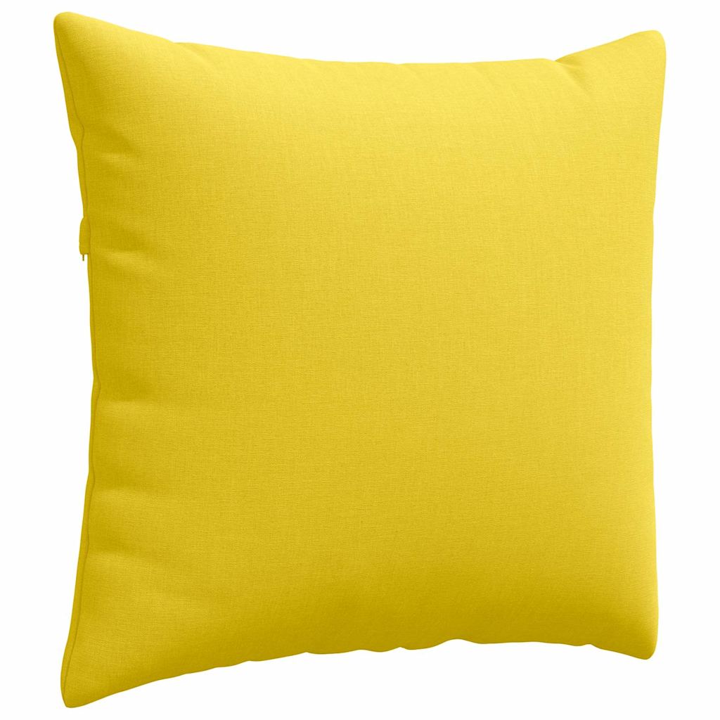 Cuscini da Divano 2 pcs Giallo Chiaro 50 x 50 cm Tessuto | homemem39