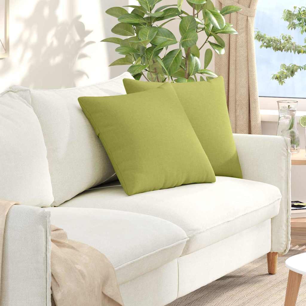 Cuscini da Divano 2 pcs Verde chiaro 50 x 50 cm Tessuto | homemem39