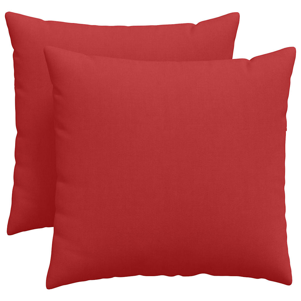 Cuscini da Divano 2 pcs Rosso 50 x 50 cm Tessuto | homemem39