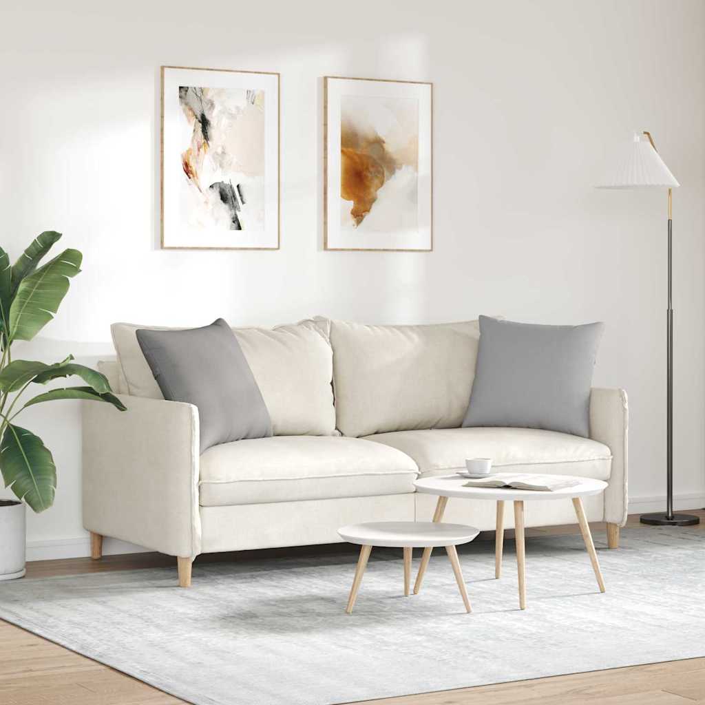 Cuscini da Divano 2 pcs Grigio Nuvola 50 x 50 cm Tessuto | homemem39