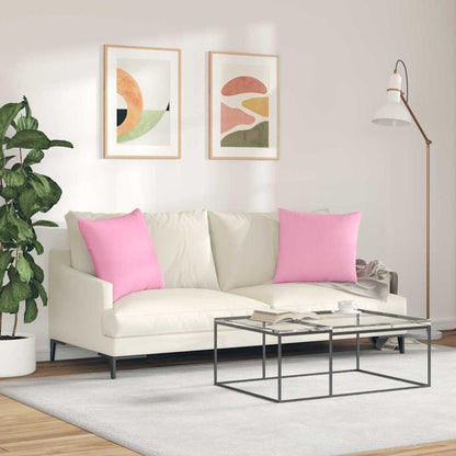 Cuscini da Divano 2 pcs Rosa 50 x 50 cm Tessuto | homemem39