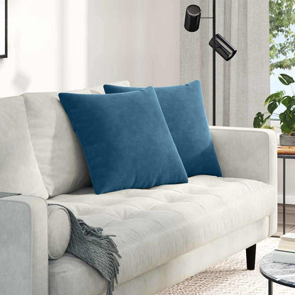 Cuscini da Divano 2 pcs Blu 50 x 50 cm Tessuto in Cords | homemem39