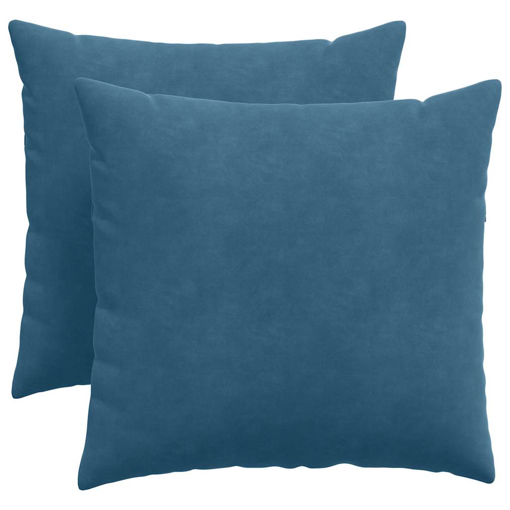 Cuscini da Divano 2 pcs Blu 50 x 50 cm Tessuto in Cords | homemem39