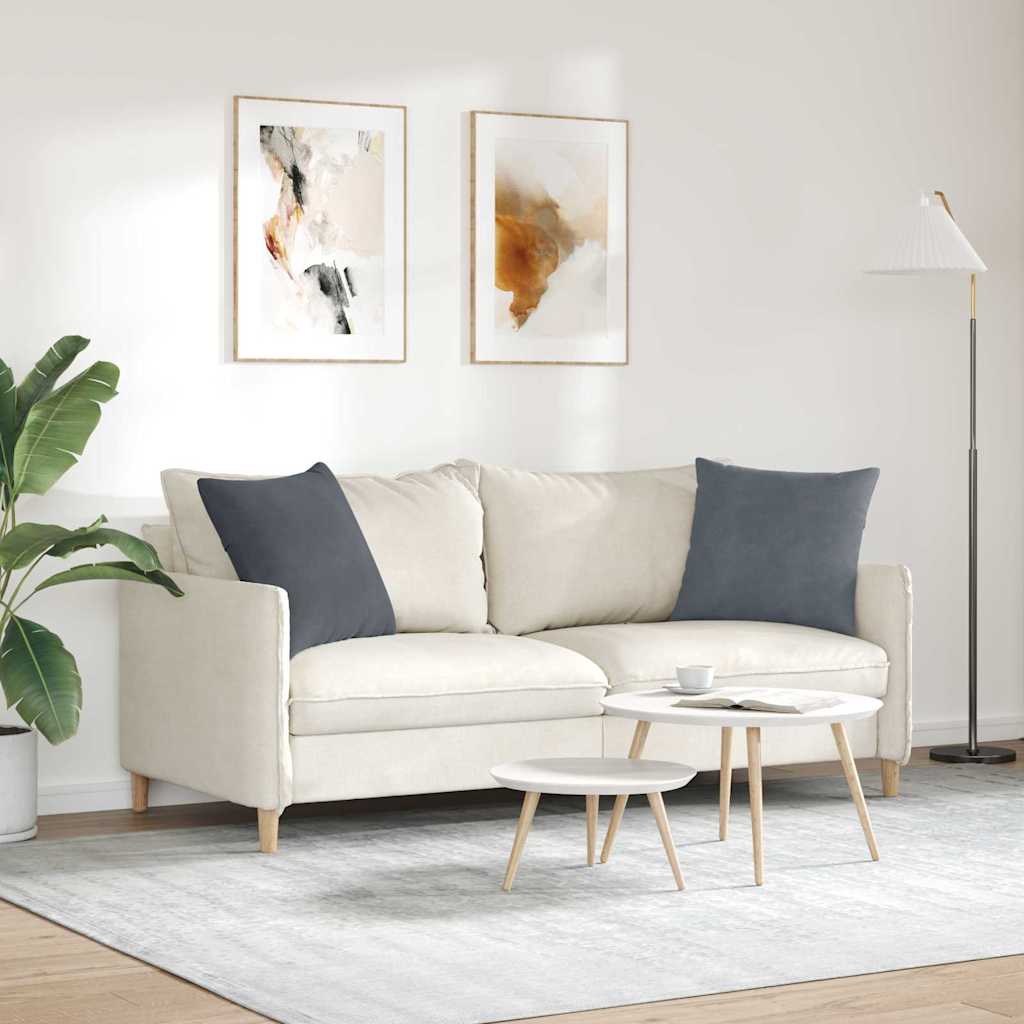 Cuscini da Divano 2 pcs Grigio scuro 50 x 50 cm | homemem39