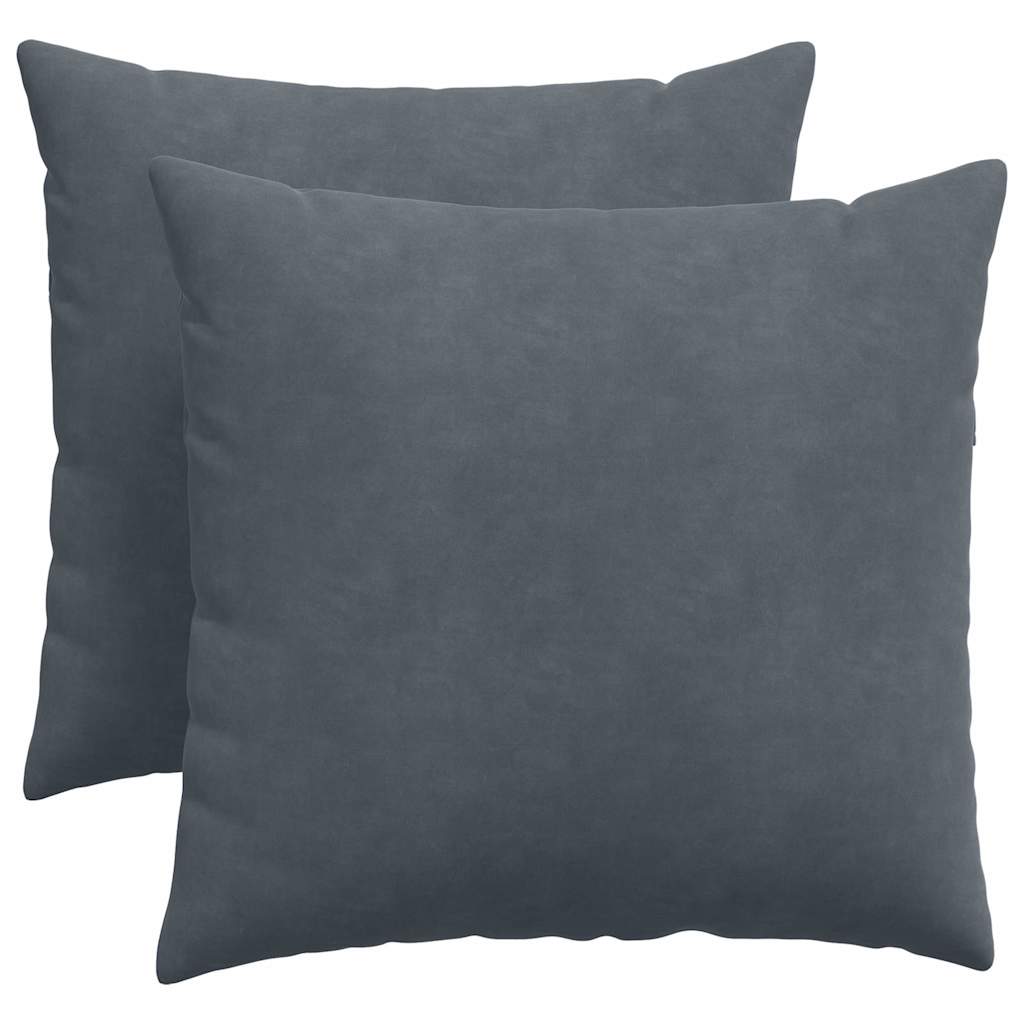 Cuscini da Divano 2 pcs Grigio scuro 50 x 50 cm | homemem39