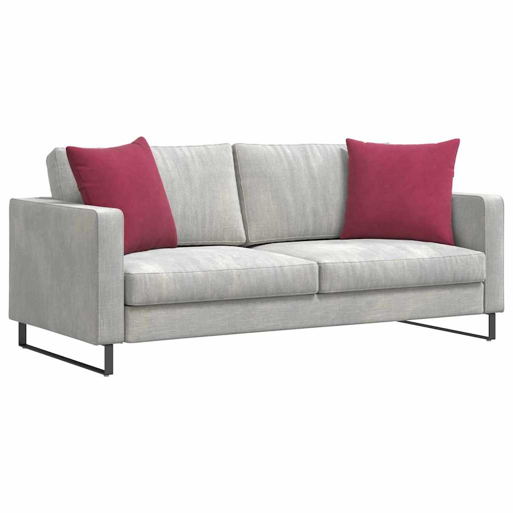 Cuscini da Divano 2 pcs Rosso Vino 50 x 50 cm Tessuto in Cords | homemem39