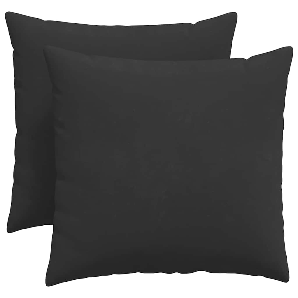 Cuscini da Divano 2 pcs Nero 50 x 50 cm Tessuto | homemem39