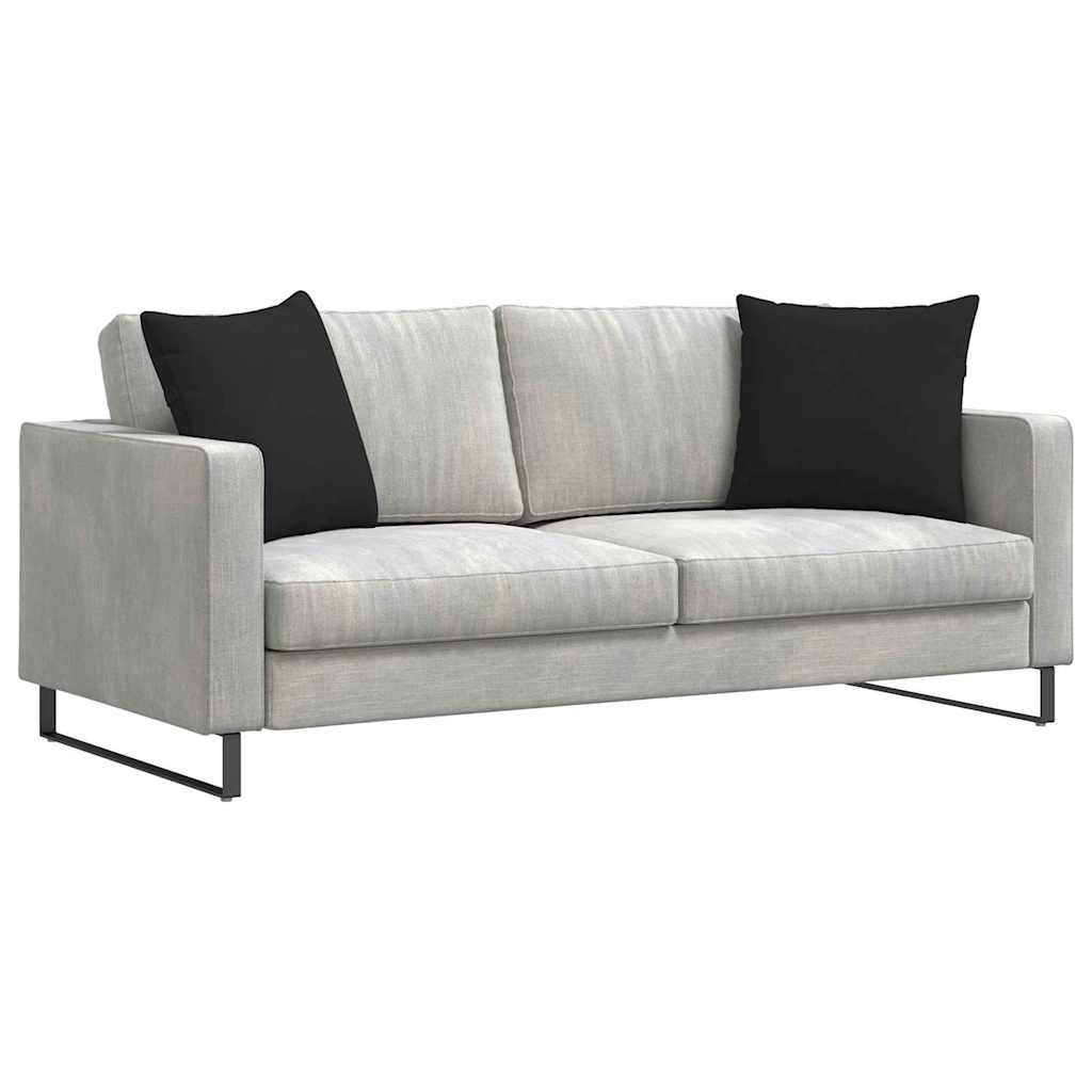 Cuscini da Divano 2 pcs Nero 50 x 50 cm Tessuto | homemem39