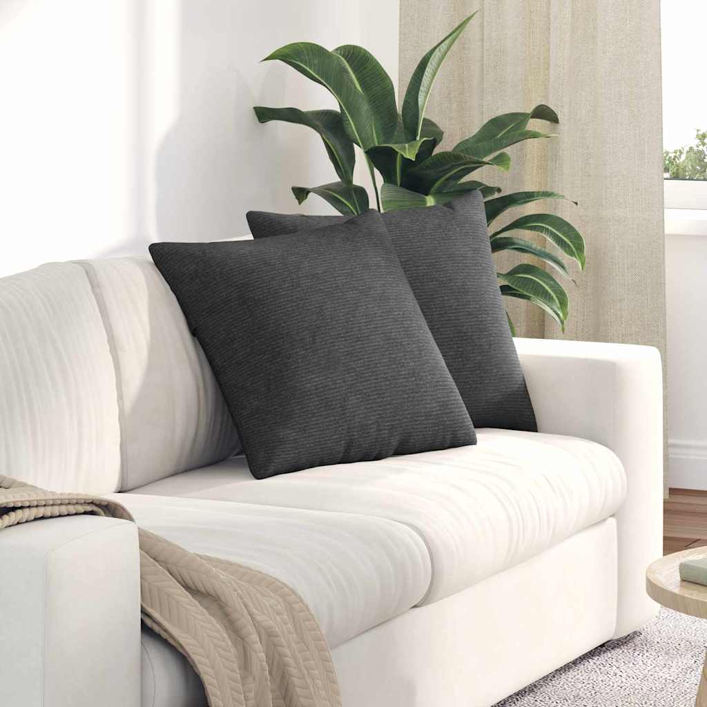 Cuscini da Divano 2 pcs Grigio scuro 50 x 50 cm | homemem39