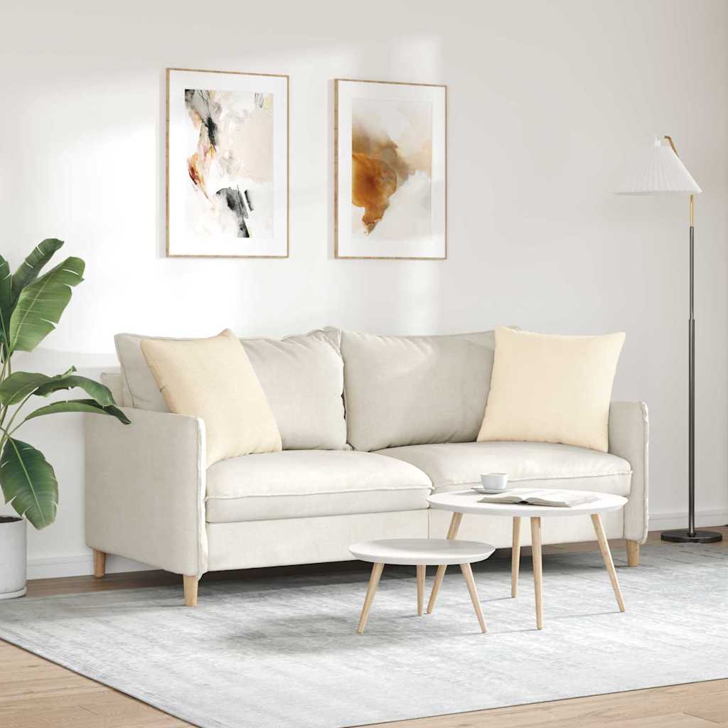 Cuscini da Divano 2 pcs Crema 50 x 50 cm Tessuto in Cords | homemem39