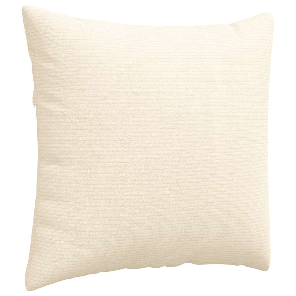 Cuscini da Divano 2 pcs Crema 50 x 50 cm Tessuto in Cords | homemem39