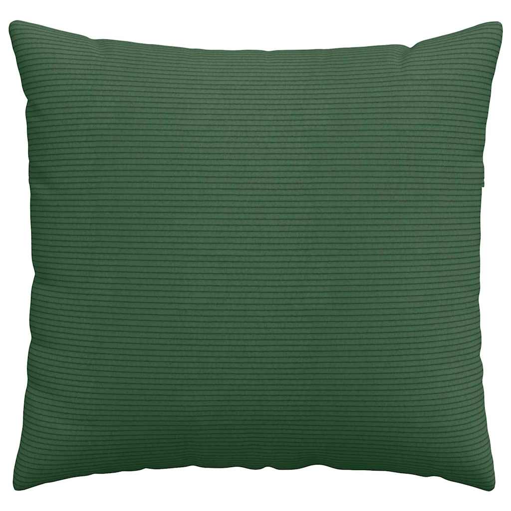 Cuscini da Divano 2 pcs Verde Scuro 50 x 50 cm Tessuto in Cords | homemem39