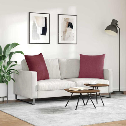 Cuscini da Divano 2 pcs Rosso Vino 60 x 60 cm Tessuto | homemem39