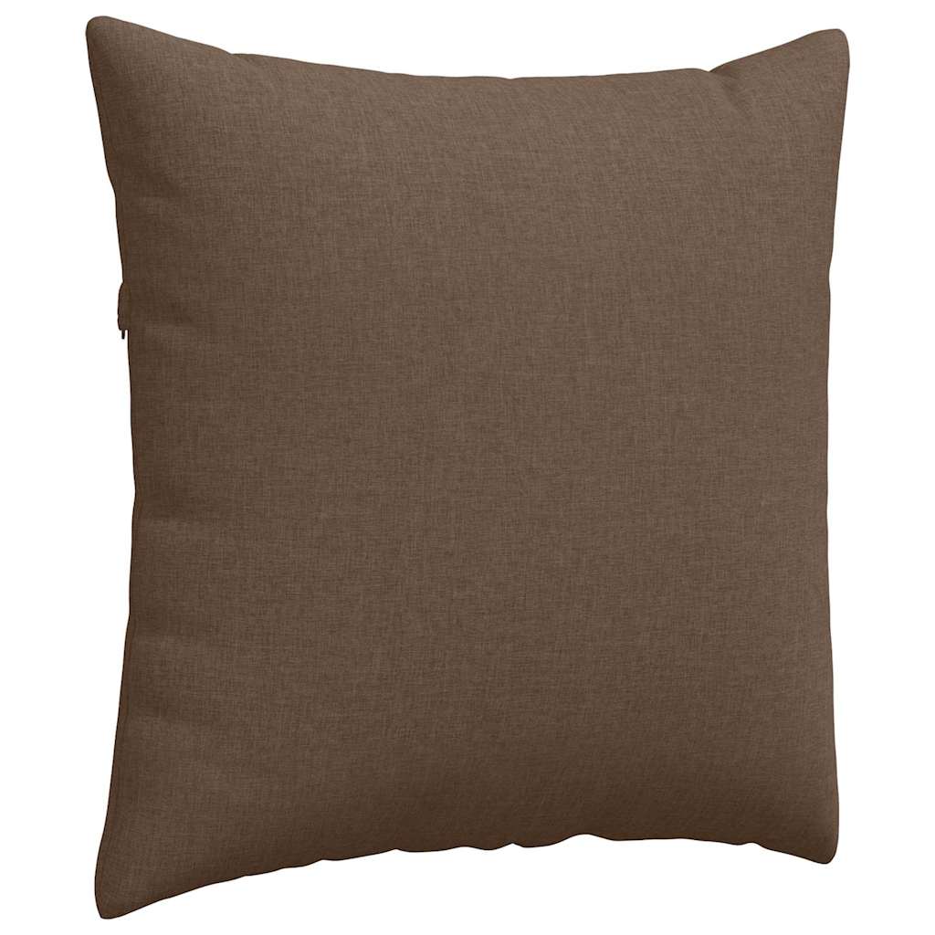 Cuscini da Divano 2 pcs Marrone 60 x 60 cm Tessuto | homemem39