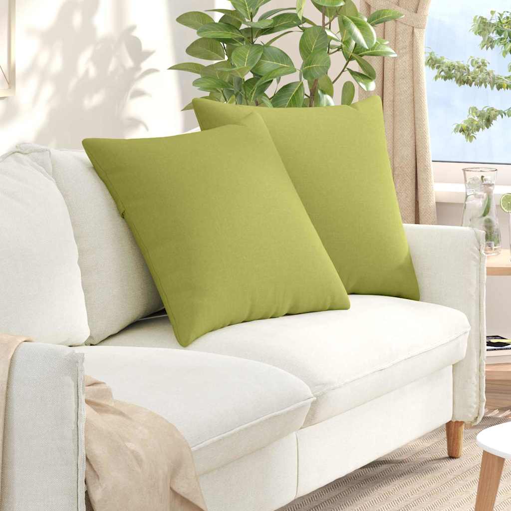 Cuscini da Divano 2 pcs Verde chiaro 60 x 60 cm Tessuto | homemem39