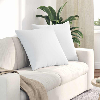 Cuscini da Divano 2 pcs Bianco 60 x 60 cm Tessuto | homemem39
