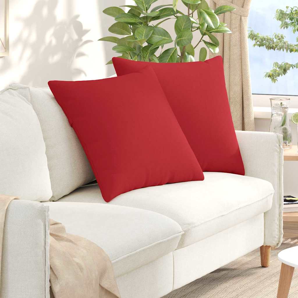 Cuscini da Divano 2 pcs Rosso 60 x 60 cm Tessuto | homemem39