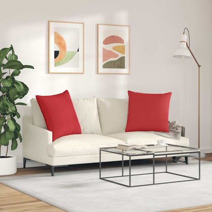 Cuscini da Divano 2 pcs Rosso 60 x 60 cm Tessuto | homemem39