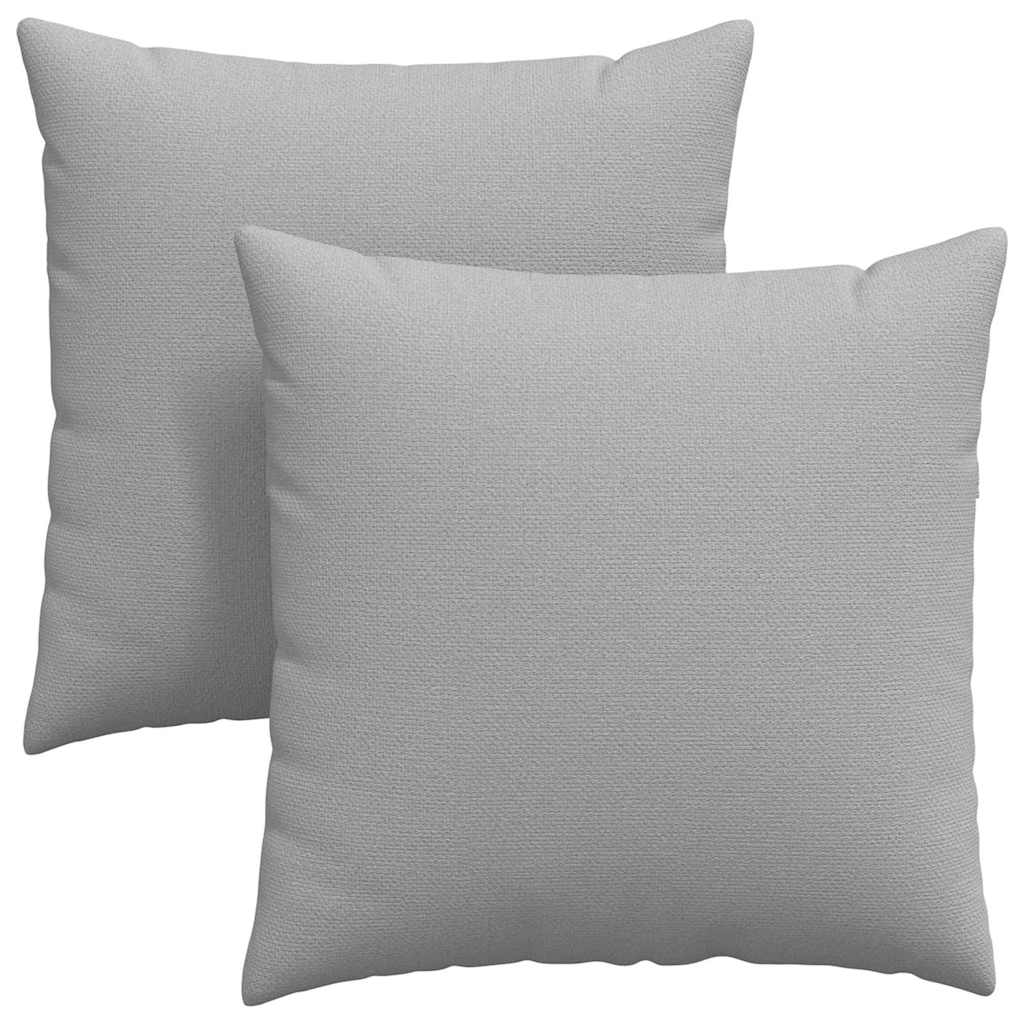 Cuscini da Divano 2 pcs Grigio Nuvola 60 x 60 cm Tessuto | homemem39