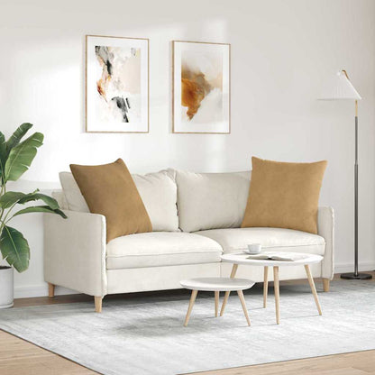 Cuscini da Divano 2 pcs Marrone 60 x 60 cm Tessuto in Cords | homemem39
