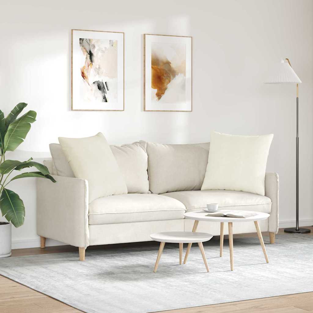 Cuscini da Divano 2 pcs Crema 60 x 60 cm Tessuto in Cords | homemem39