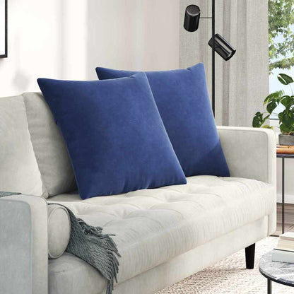 Cuscini da Divano 2 pcs Blu Polizia 60 x 60 cm Tessuto in Cords | homemem39