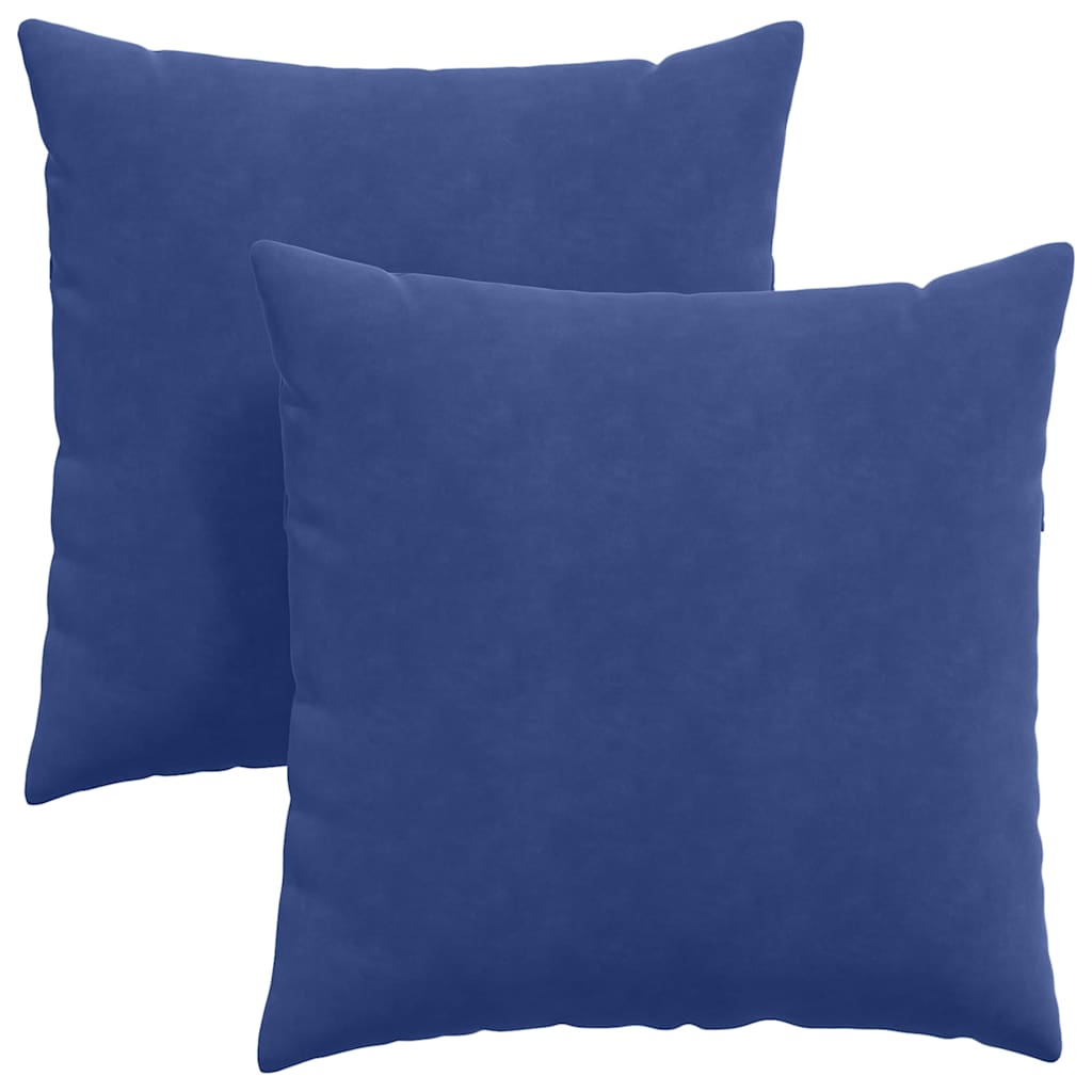 Cuscini da Divano 2 pcs Blu Polizia 60 x 60 cm Tessuto in Cords | homemem39