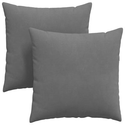 Cuscini da Divano 2 pcs Grigio scuro 60 x 60 cm Tessuto | homemem39