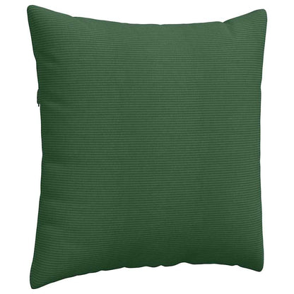 Cuscini da Divano 2 pcs Verde Scuro 60 x 60 cm Tessuto in Cords | homemem39