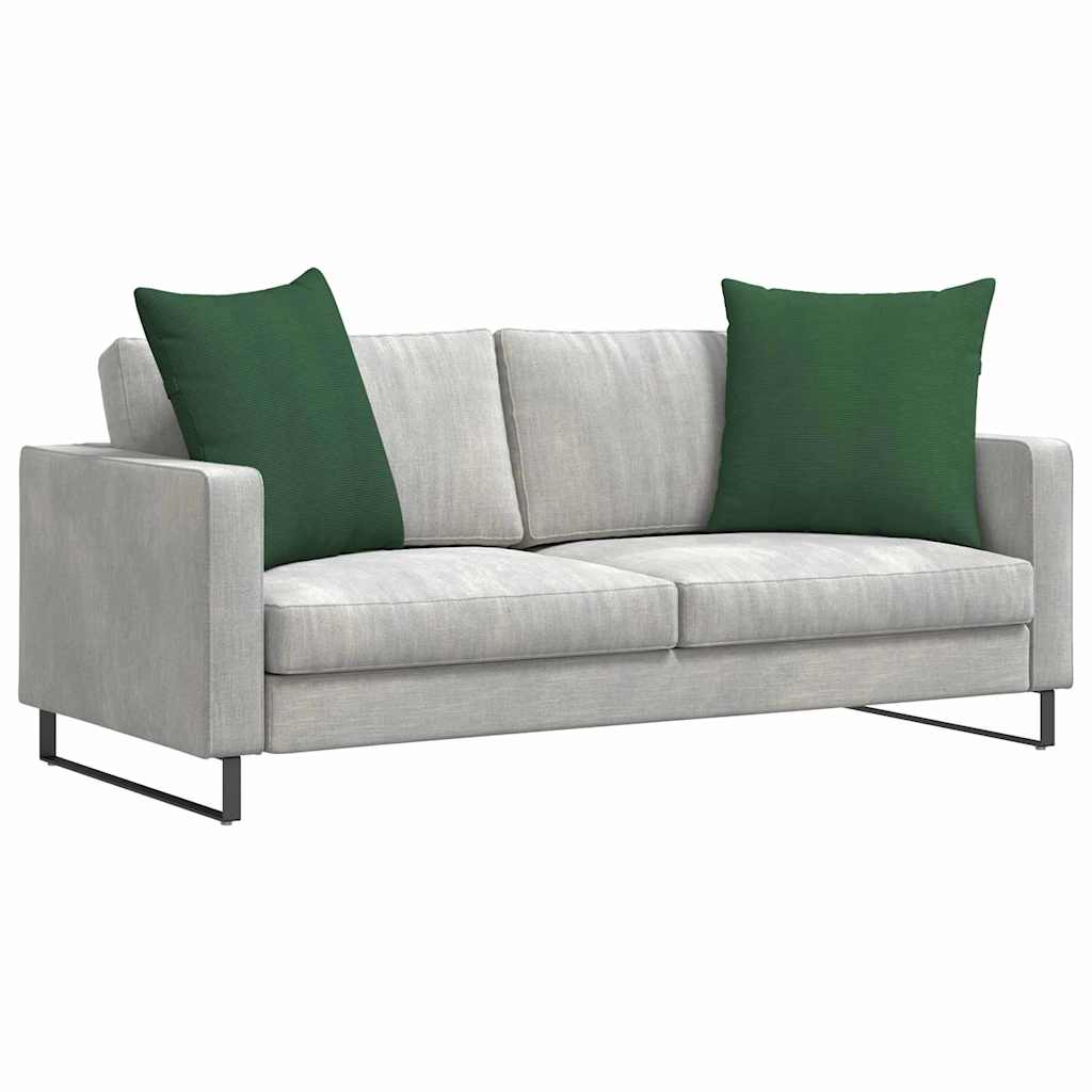 Cuscini da Divano 2 pcs Verde Scuro 60 x 60 cm Tessuto in Cords | homemem39