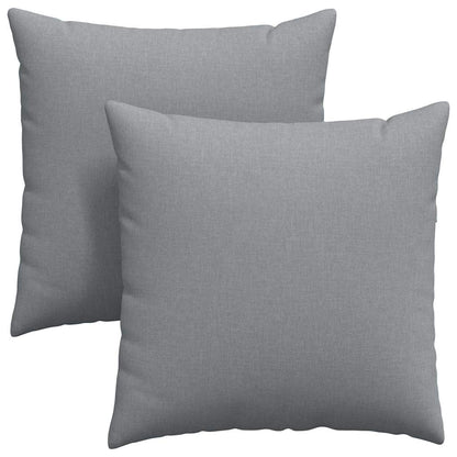 Cuscini da Divano 2 pcs Grigio chiaro 80 x 80 cm Tessuto | homemem39