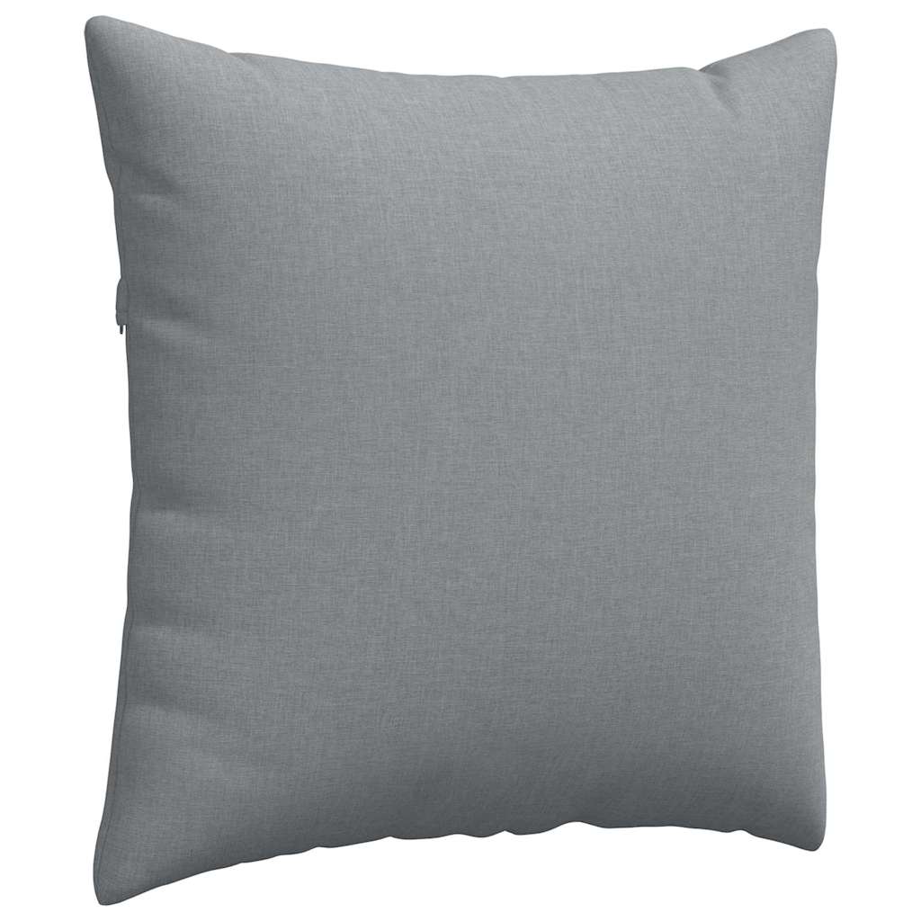 Cuscini da Divano 2 pcs Grigio chiaro 80 x 80 cm Tessuto | homemem39