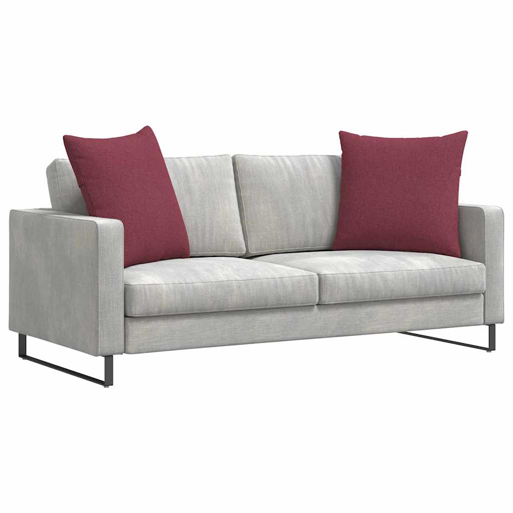 Cuscini da Divano 2 pcs Rosso Vino 80 x 80 cm Tessuto | homemem39